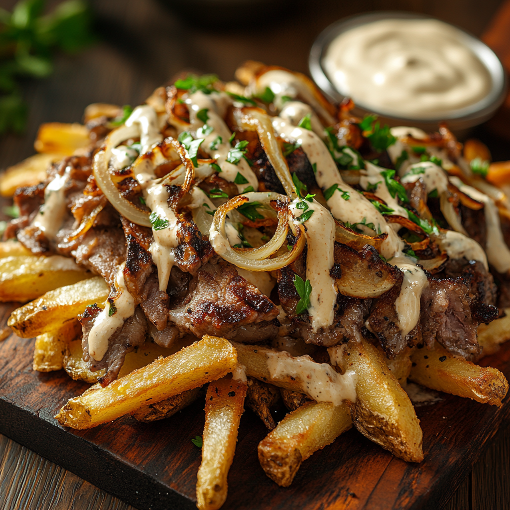 Loaded Philly Cheesesteak Fries