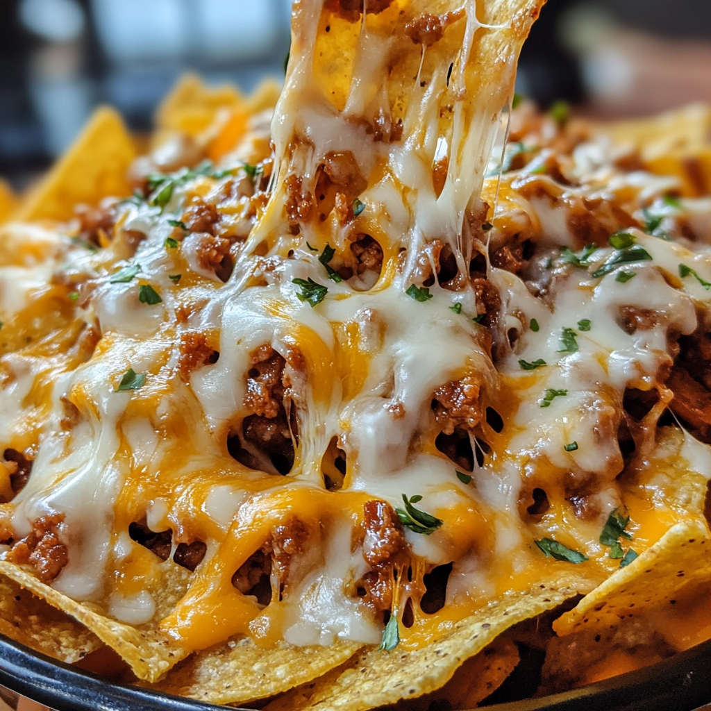 Loaded Ground Beef Nachos