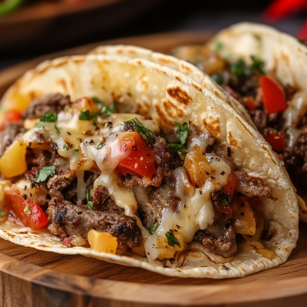 Philly Cheesesteak Tacos